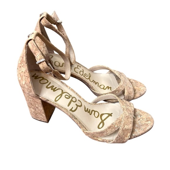 Sam Edelman Yaro Cork Sandal Block Heels- Size 9 - Picture 3 of 10
